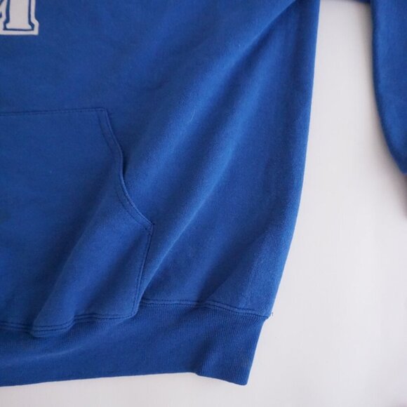 VTG '90S Mountaineer Middle Collegiate Blue Cotton Hoodie Sweatshirt Jerzees XL - Picture 7 of 10
